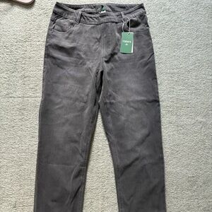 Halara Flex™ High Waisted, Straight Leg, Stretchy Knit Jeans, L (12-14) Gray